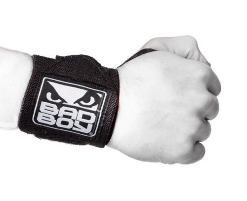 Bad Boy Wrist Supports with Thumb Grip - Black